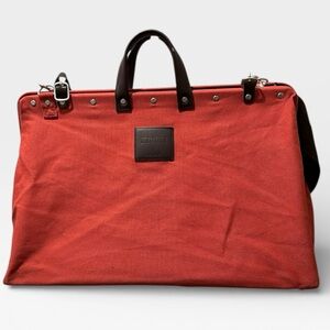 Line of Trade Canvas Doctor Bag Red Leather Handles Crossbody